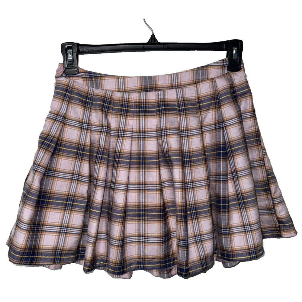 Plaid Mini Pleated Skirt 28 Waist Schoolgirl Preppy Coquette Ivy League Casual